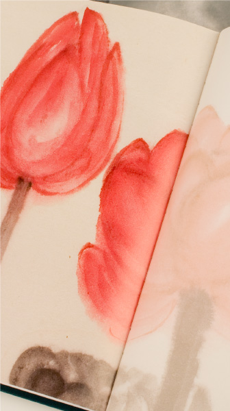 Painted Flowers by nandalal bose