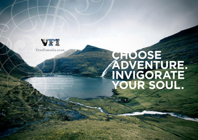 Visit Faroe Islands magizine advertisment design