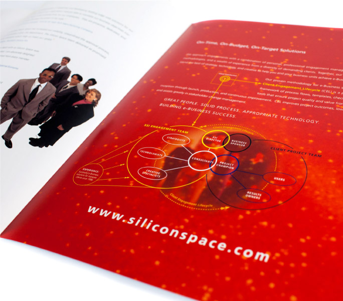 Silicon Space brochure design detail